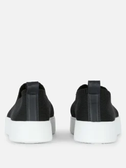 Gebreide Sneakers Met Ribbels