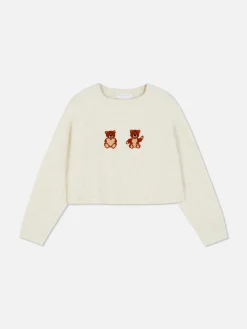 Gebreide Trui Met Teddybeerdesign
