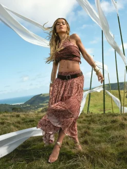 Gelaagde Chiffon Maxirok Rita Ora