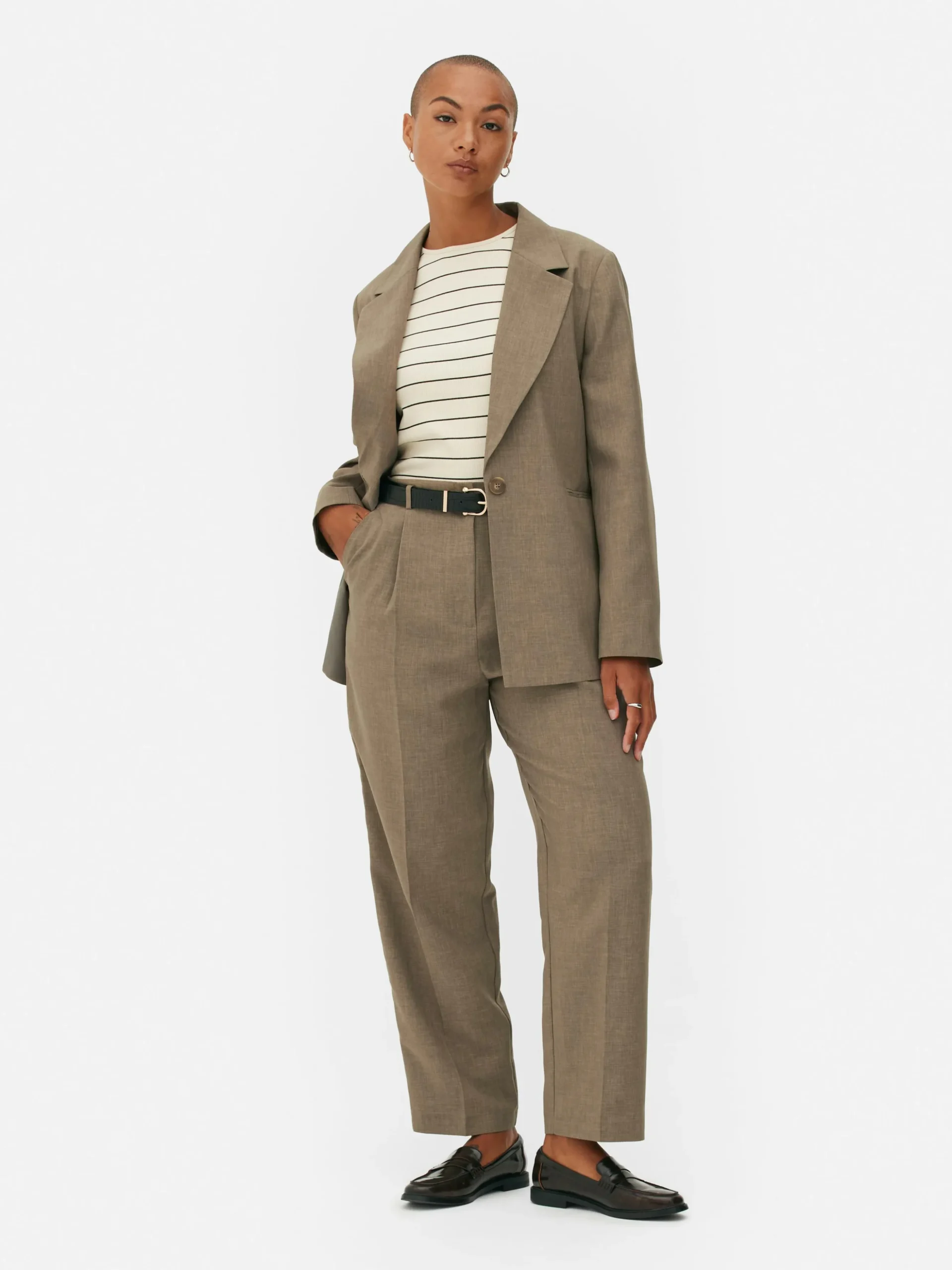 Geplooide Broek Met Riem