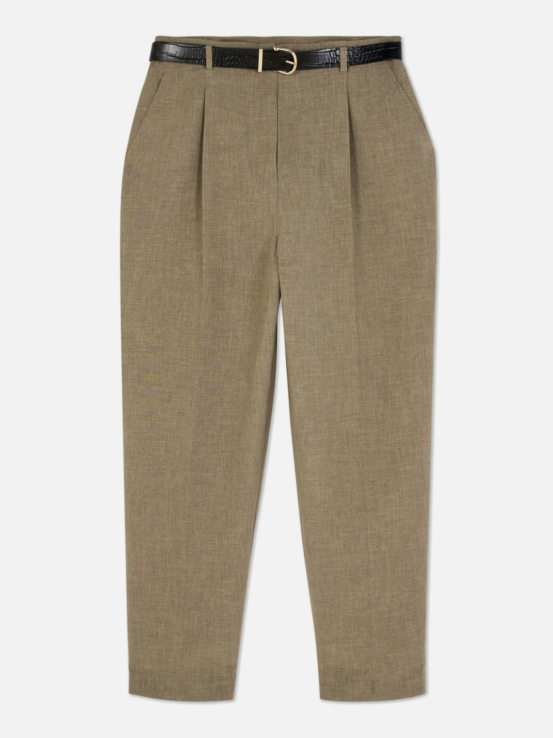 Geplooide Broek Met Riem