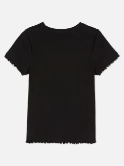 Geribd T-shirt Met Geschulpte Zoom