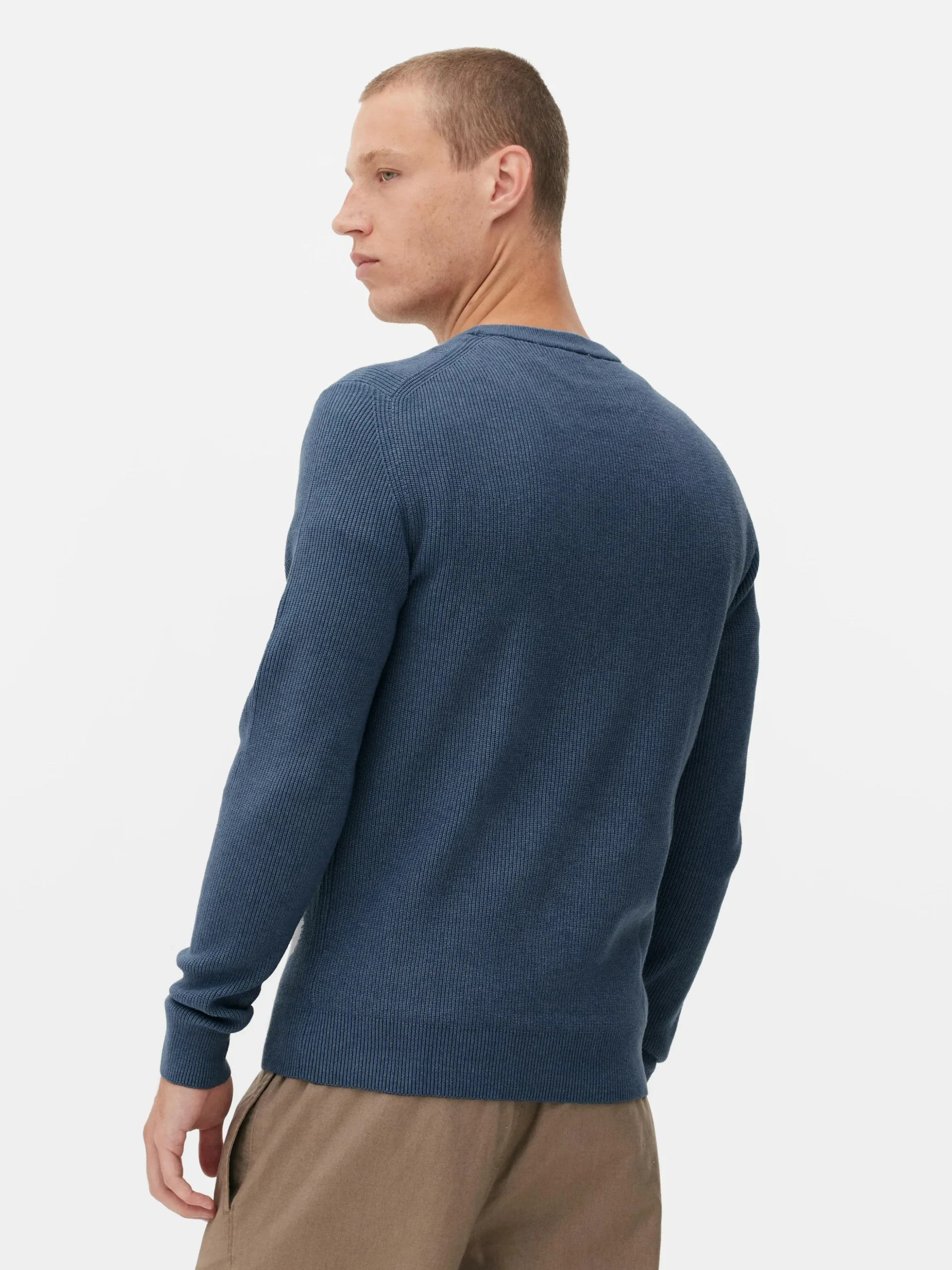 Geribde Trui Met Ronde Hals