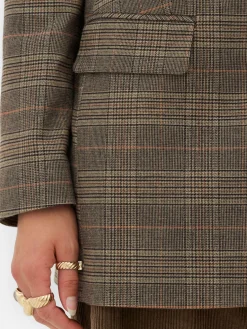 Geruite Single-breasted Blazer Rita Ora