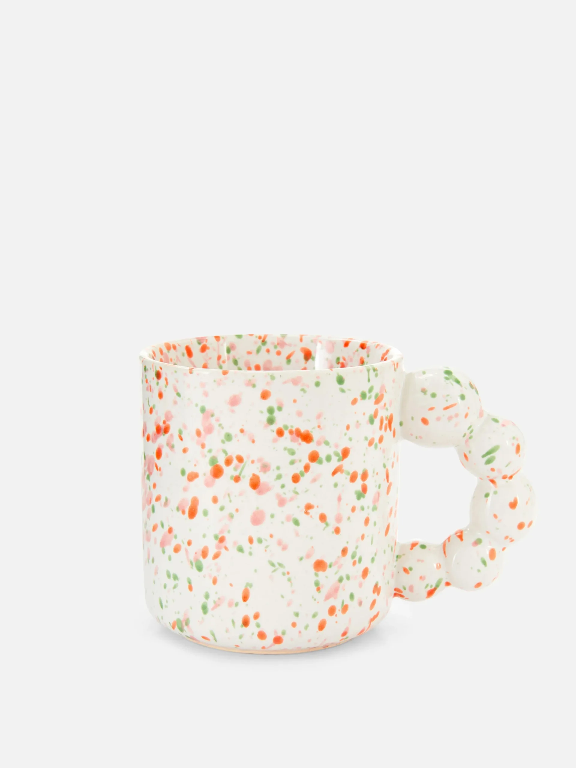 Gespikkelde Mok Met Bubbelhandvat