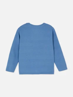 Gestreept T-shirt Met Lange Mouwen En Textuur
