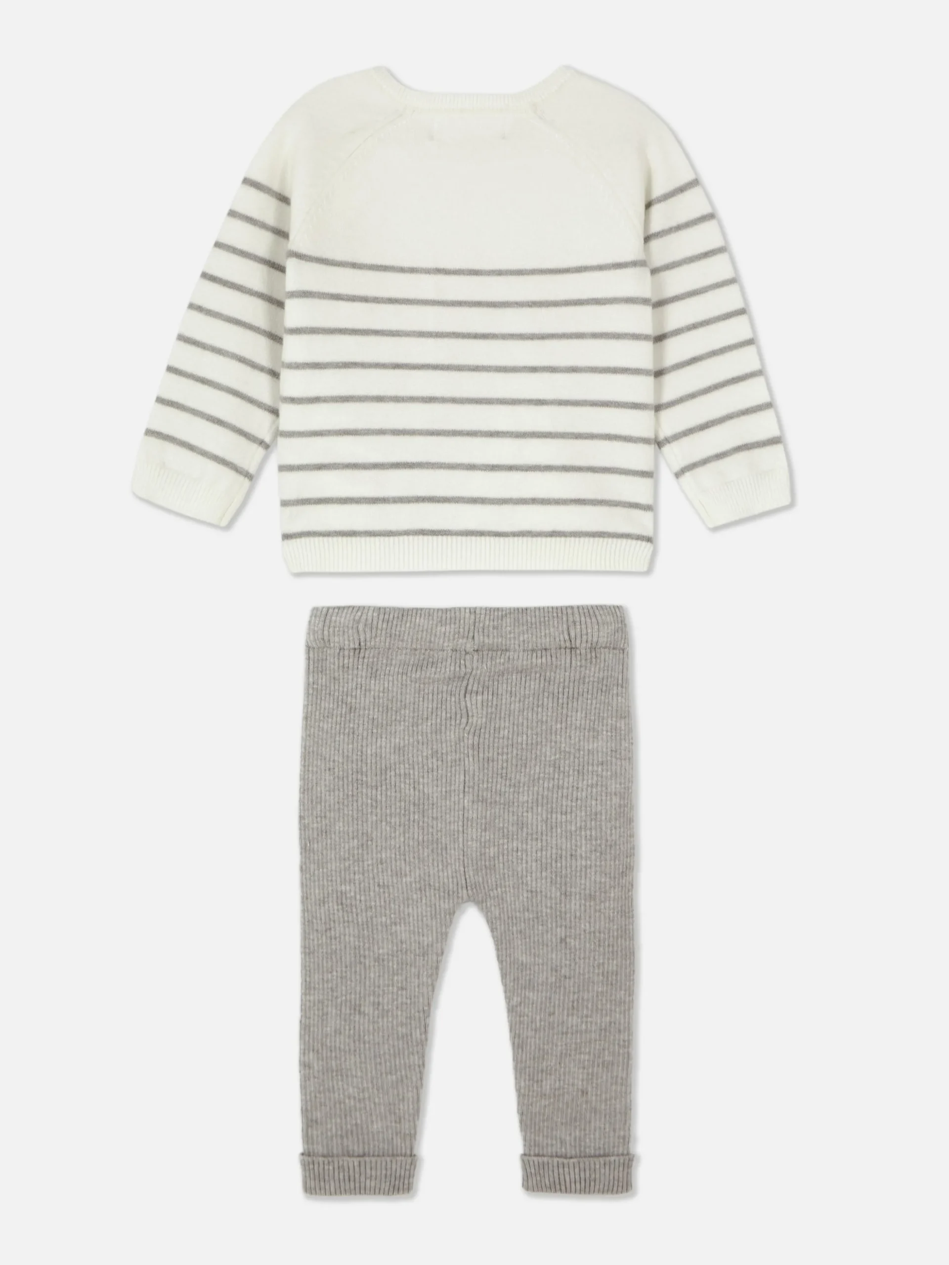 Gestreepte Gebreide Trui En Matchende Legging