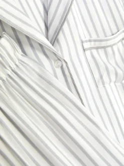 Gestreepte Lange Boyfriend-pyjama