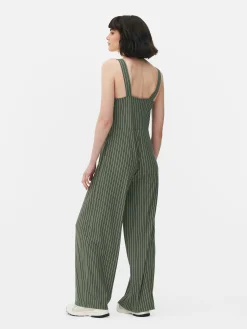 Gestreepte Mouwloze Jumpsuit