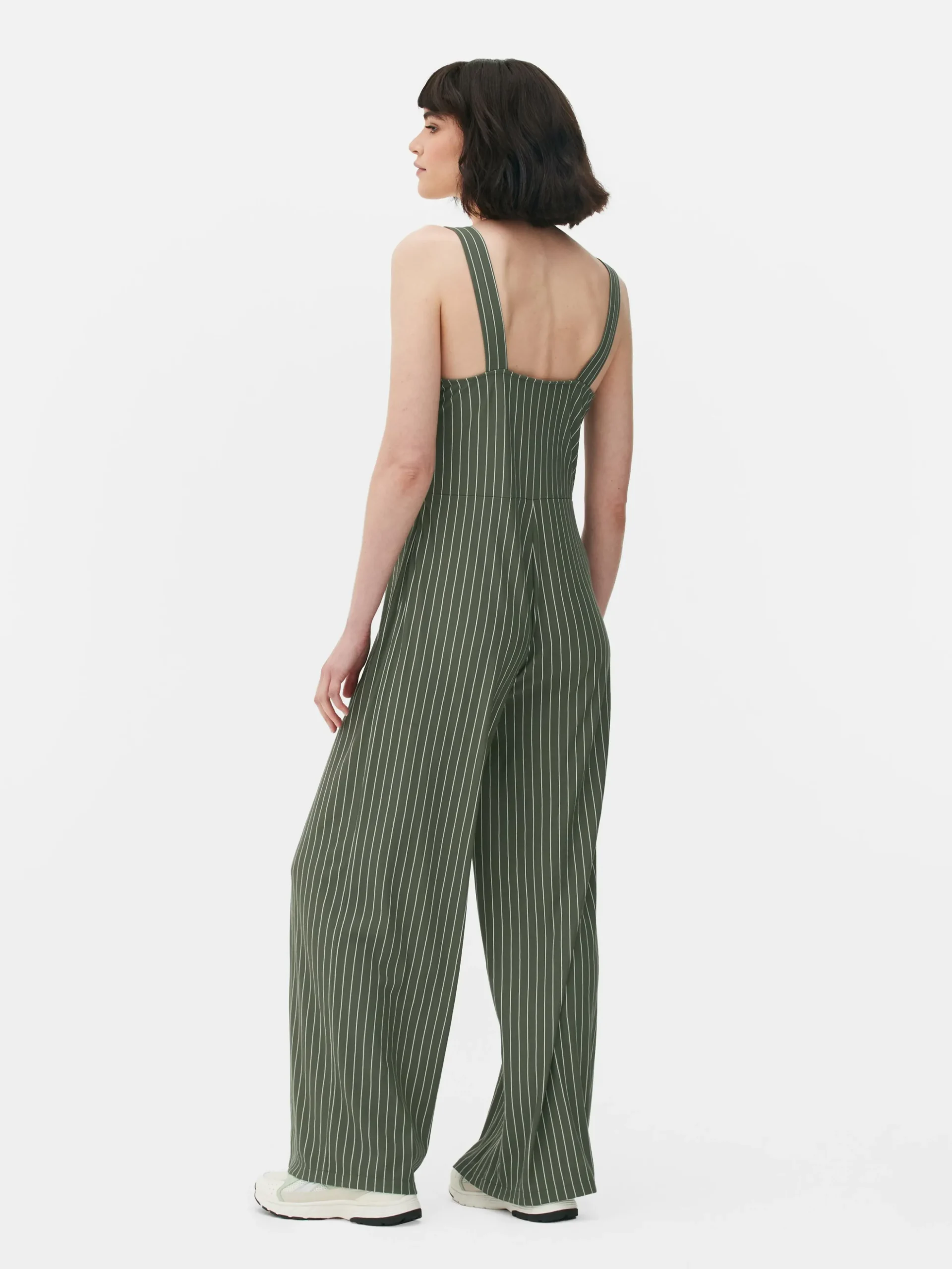 Gestreepte Mouwloze Jumpsuit