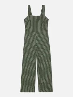 Gestreepte Mouwloze Jumpsuit