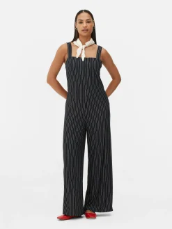 Gestreepte Mouwloze Jumpsuit