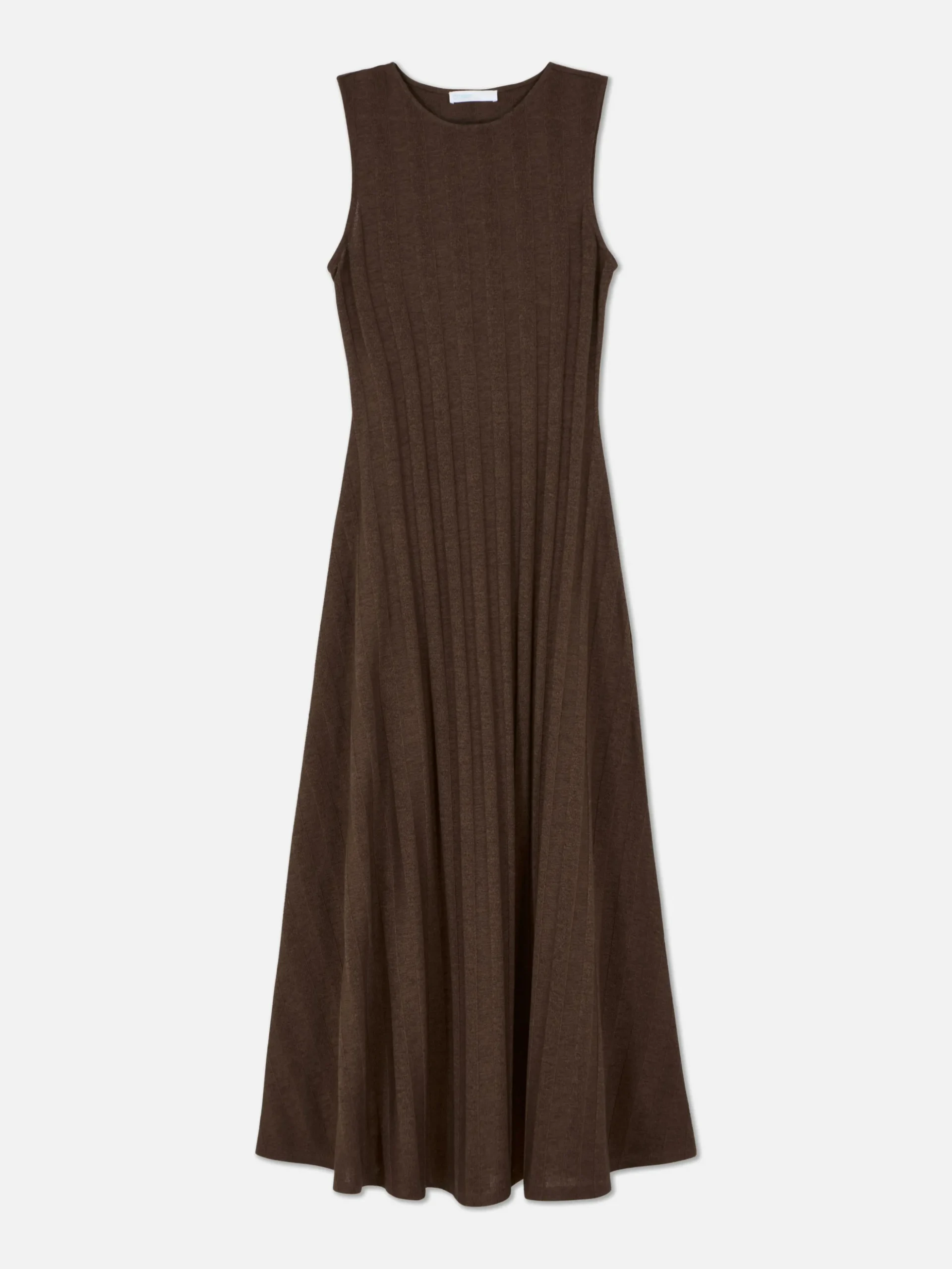 Gestreepte Mouwloze Maxi-jurk Met Textuur