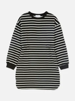 Gestreepte Sweatshirtjurk