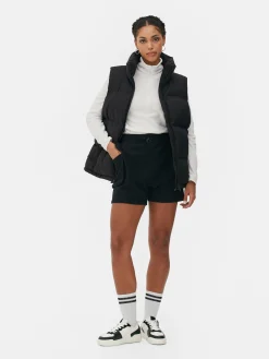 Gewatteerde Bodywarmer Met Opstaande Kraag
