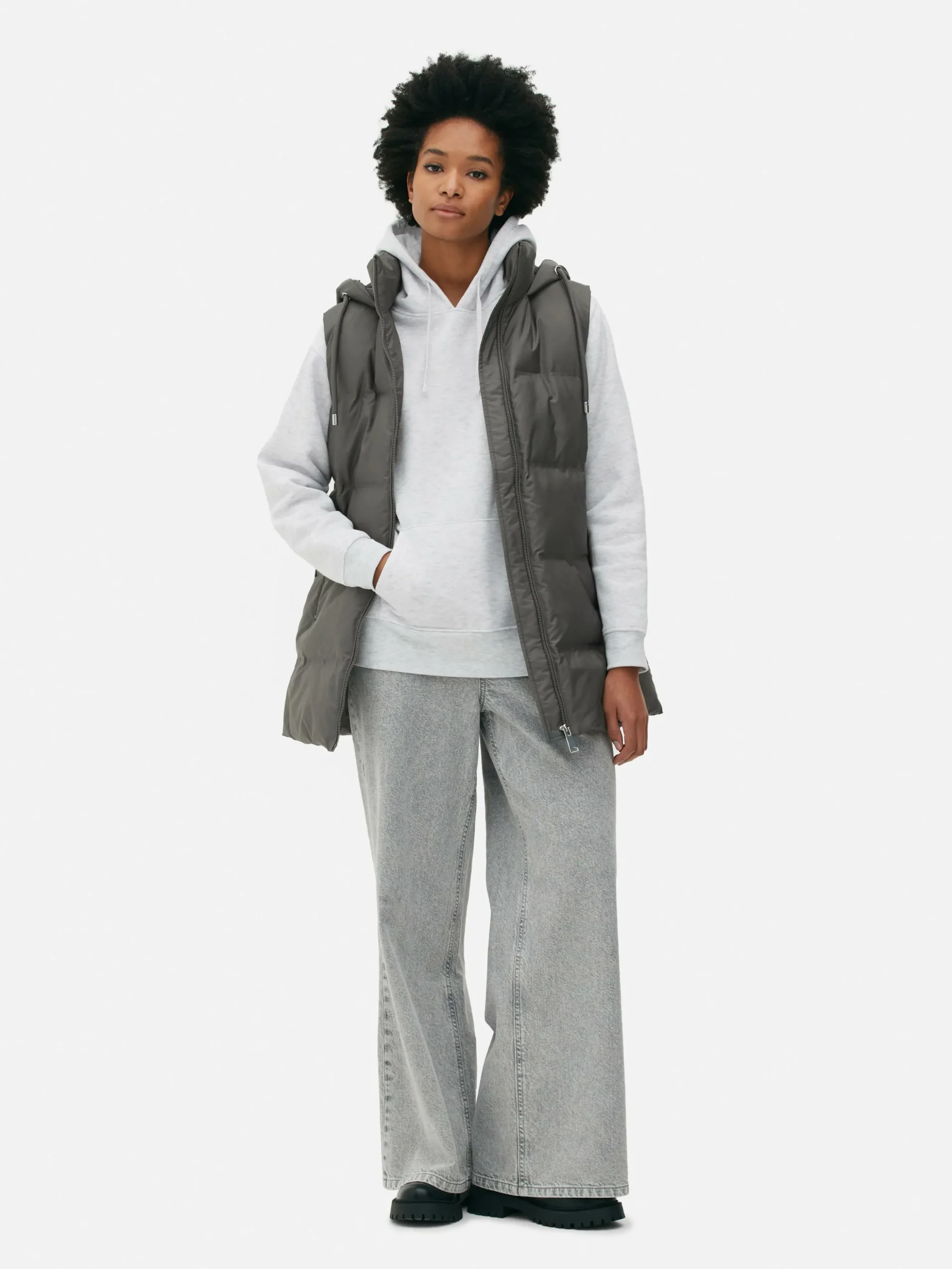 Gewatteerde Bodywarmer Met Capuchon
