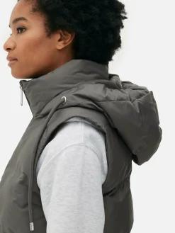 Gewatteerde Bodywarmer Met Capuchon