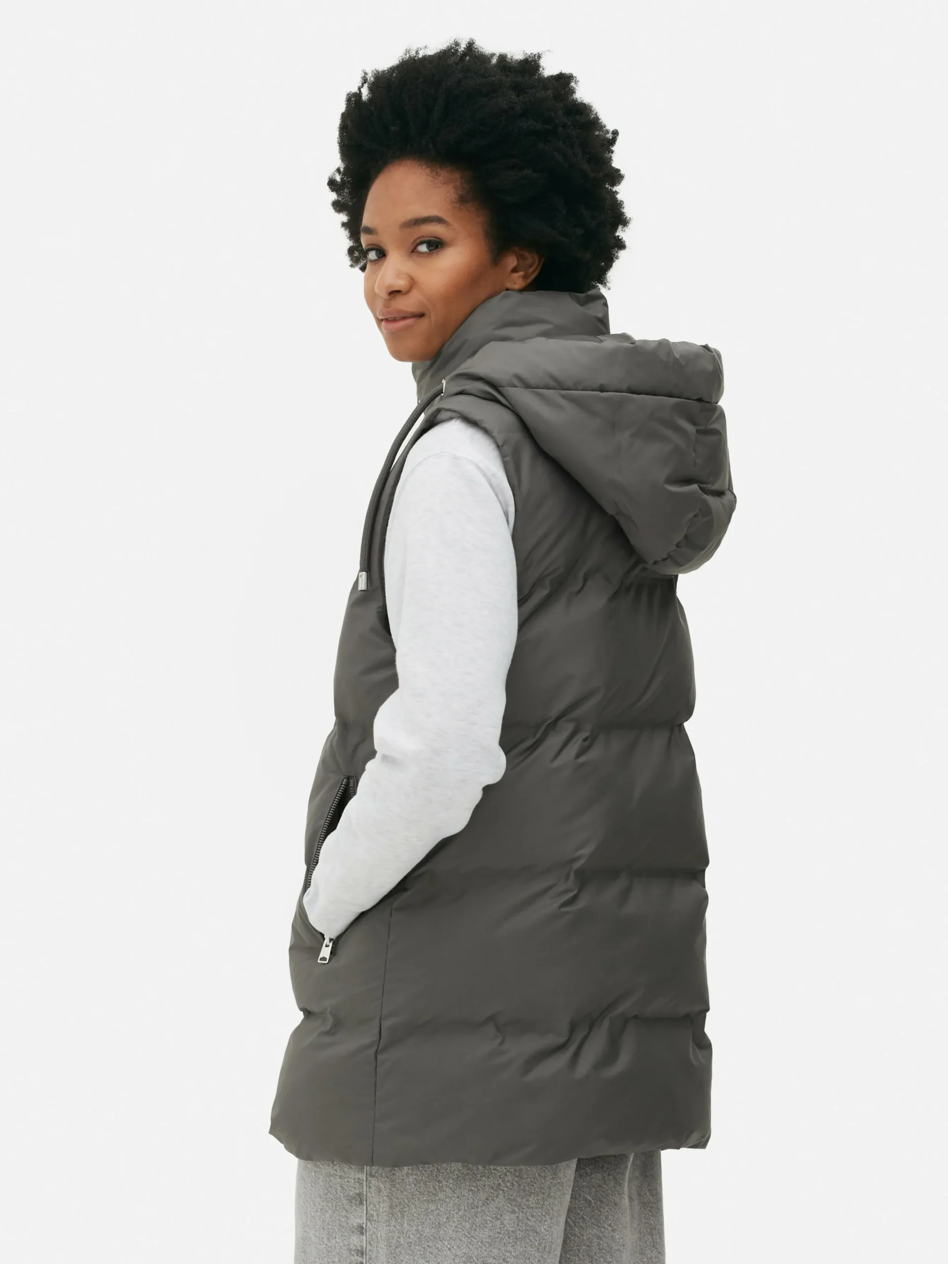 Gewatteerde Bodywarmer Met Capuchon