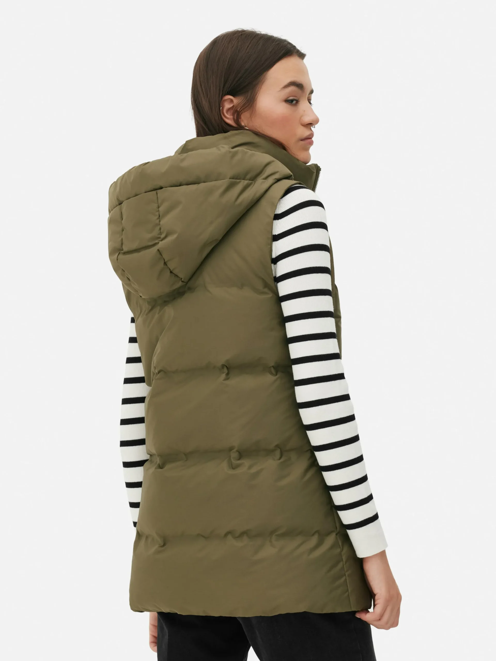 Gewatteerde Bodywarmer Met Capuchon