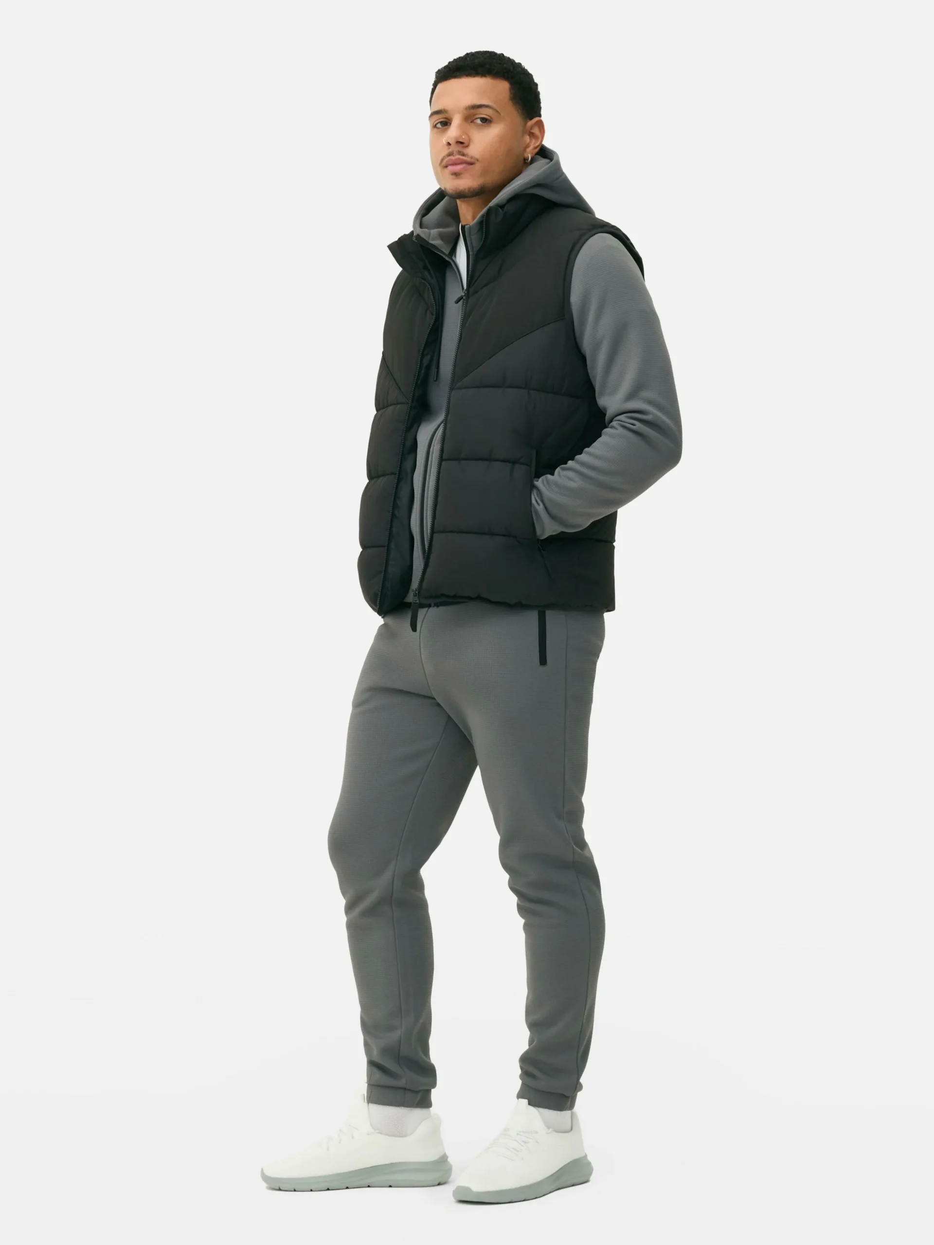 Gewatteerde Bodywarmer Met Zigzagstrepen