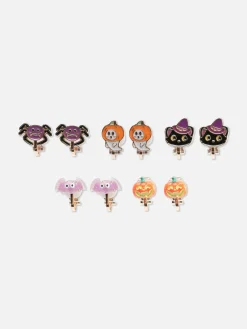 Glow-in-the-Dark Halloween-oorclips, Set Van 5