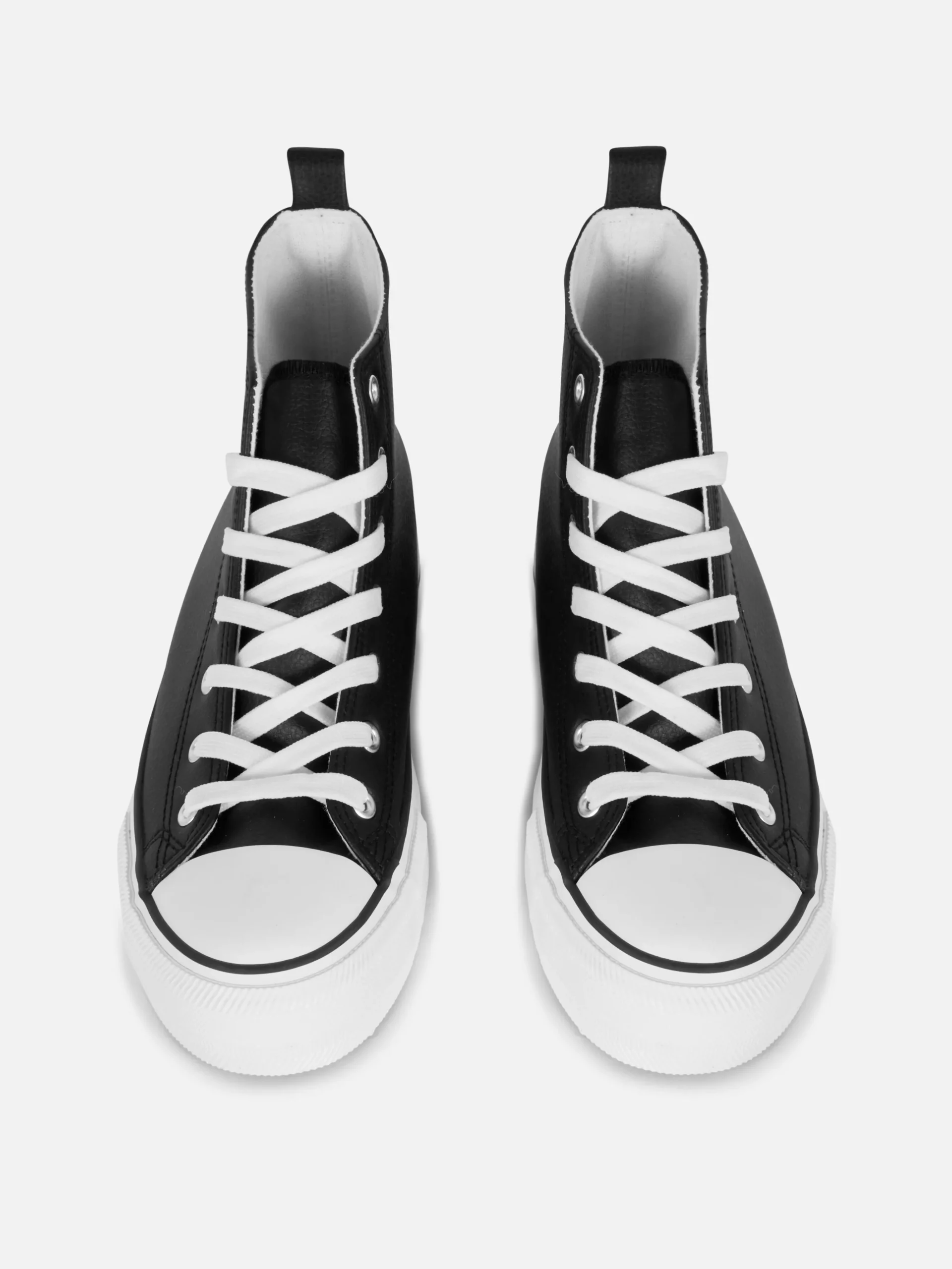 Hoge Sneakers Van Imitatieleer Met Flatformzool