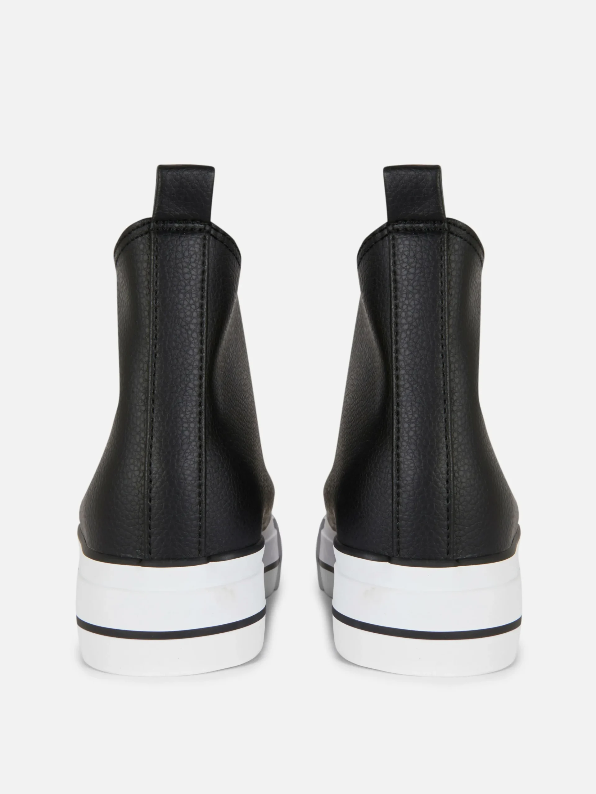Hoge Sneakers Van Imitatieleer Met Flatformzool