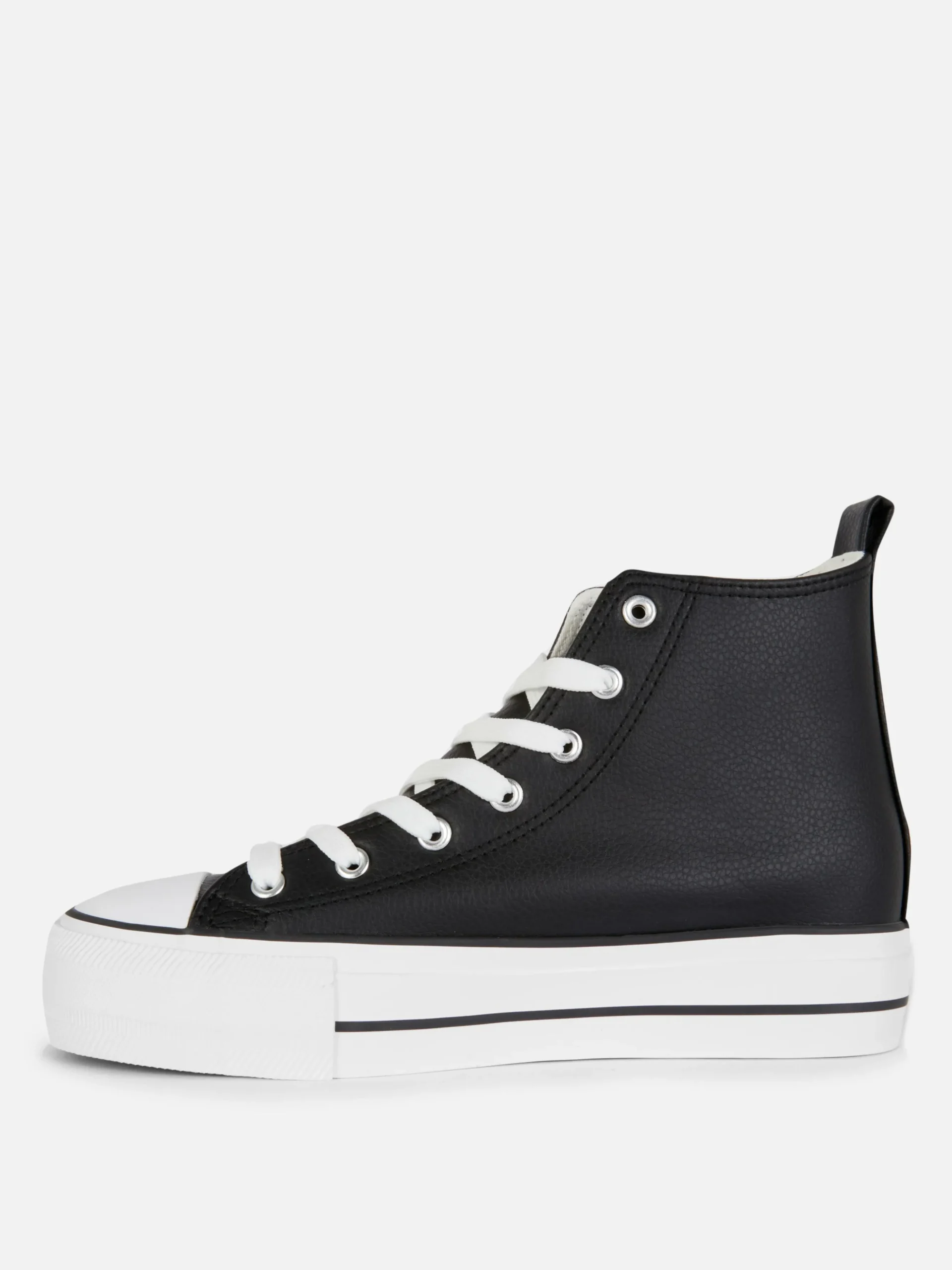 Hoge Sneakers Van Imitatieleer Met Flatformzool