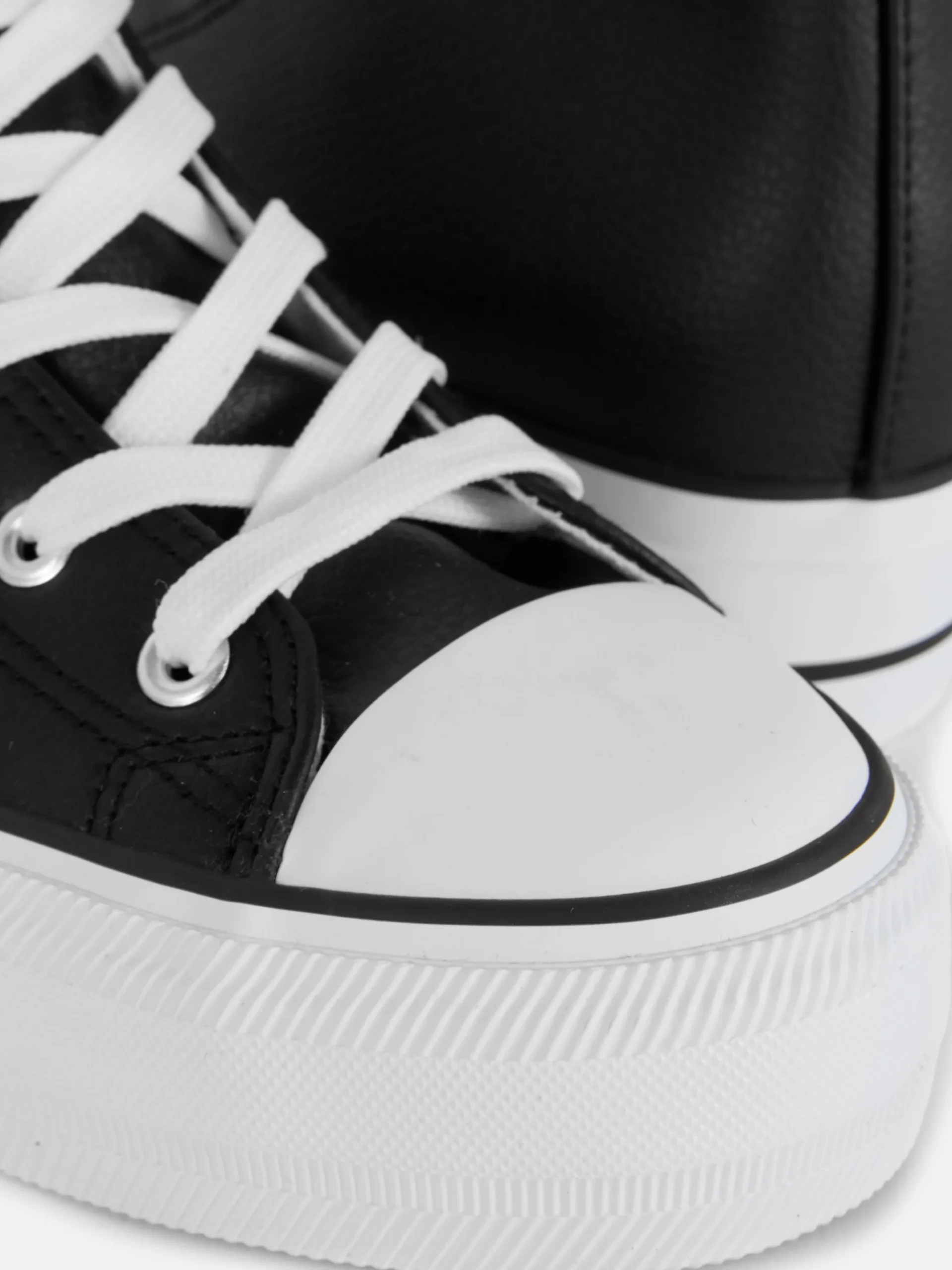 Hoge Sneakers Van Imitatieleer Met Flatformzool