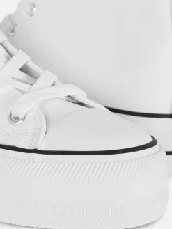 Hoge Sneakers Van Imitatieleer Met Flatformzool