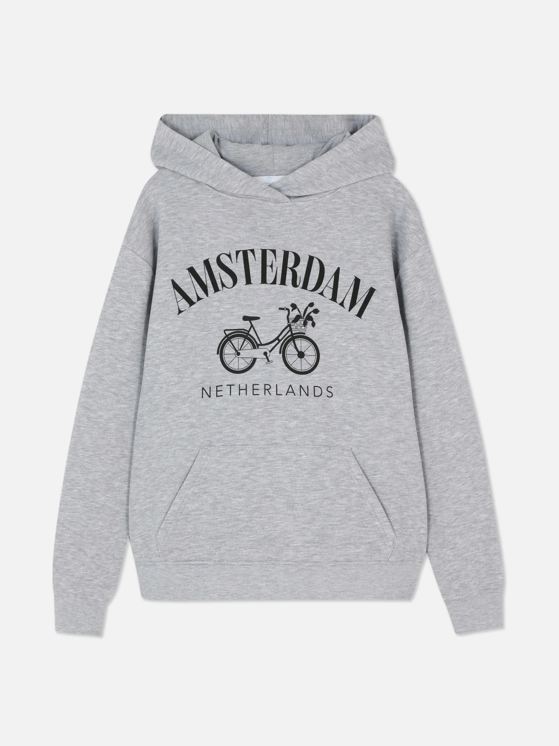Hoodie Met Print Amsterdam En Fiets