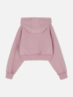 Hoodie Van Ribstof Met Rits