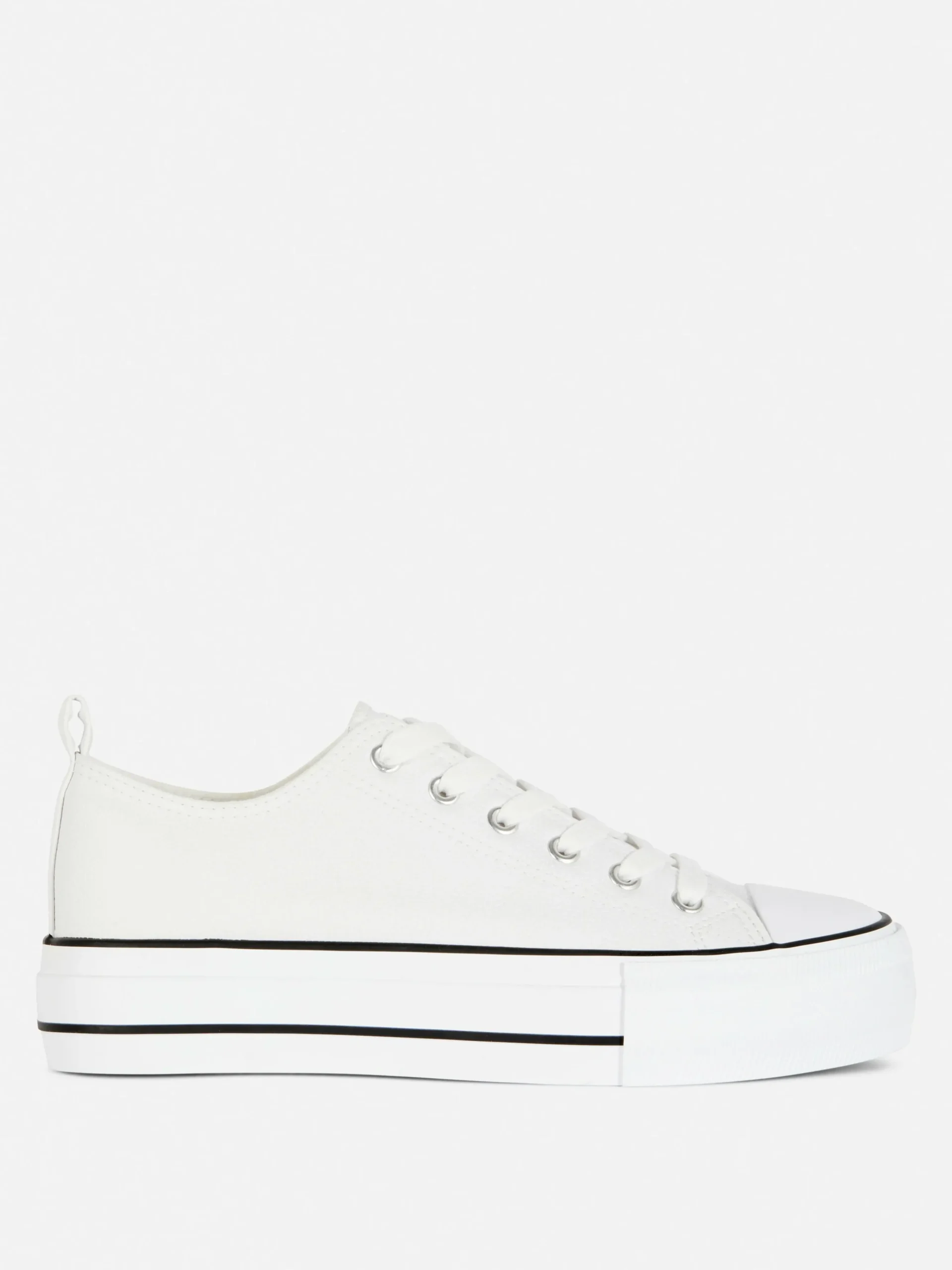 Imitatieleren Lage Sneakers Met Plateauzool