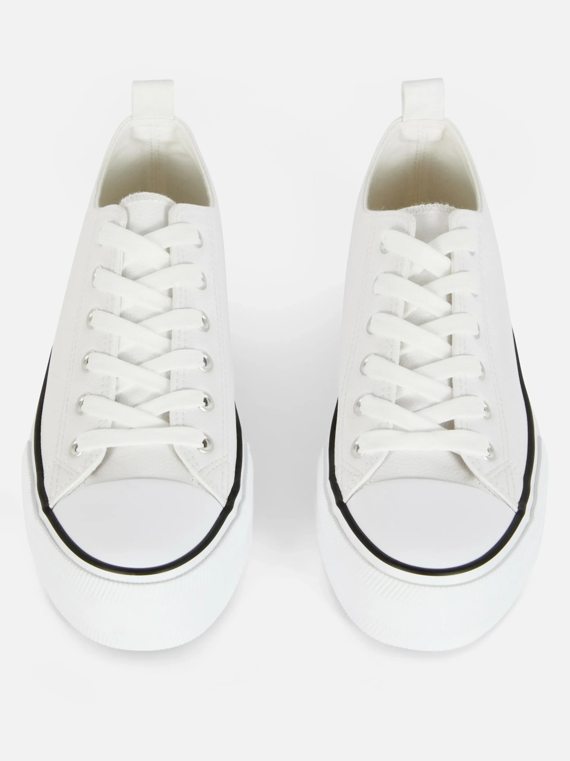 Imitatieleren Lage Sneakers Met Plateauzool