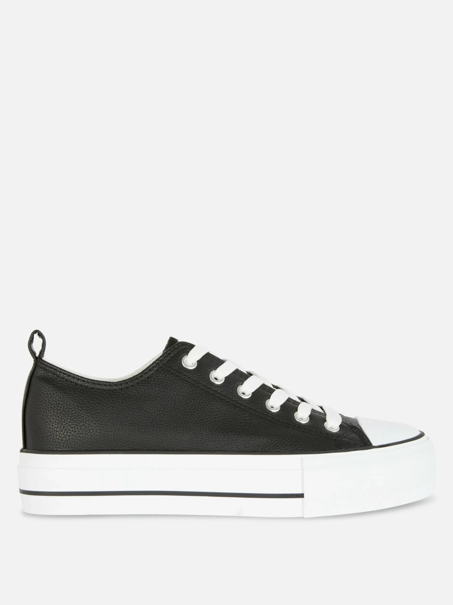 Imitatieleren Lage Sneakers Met Plateauzool