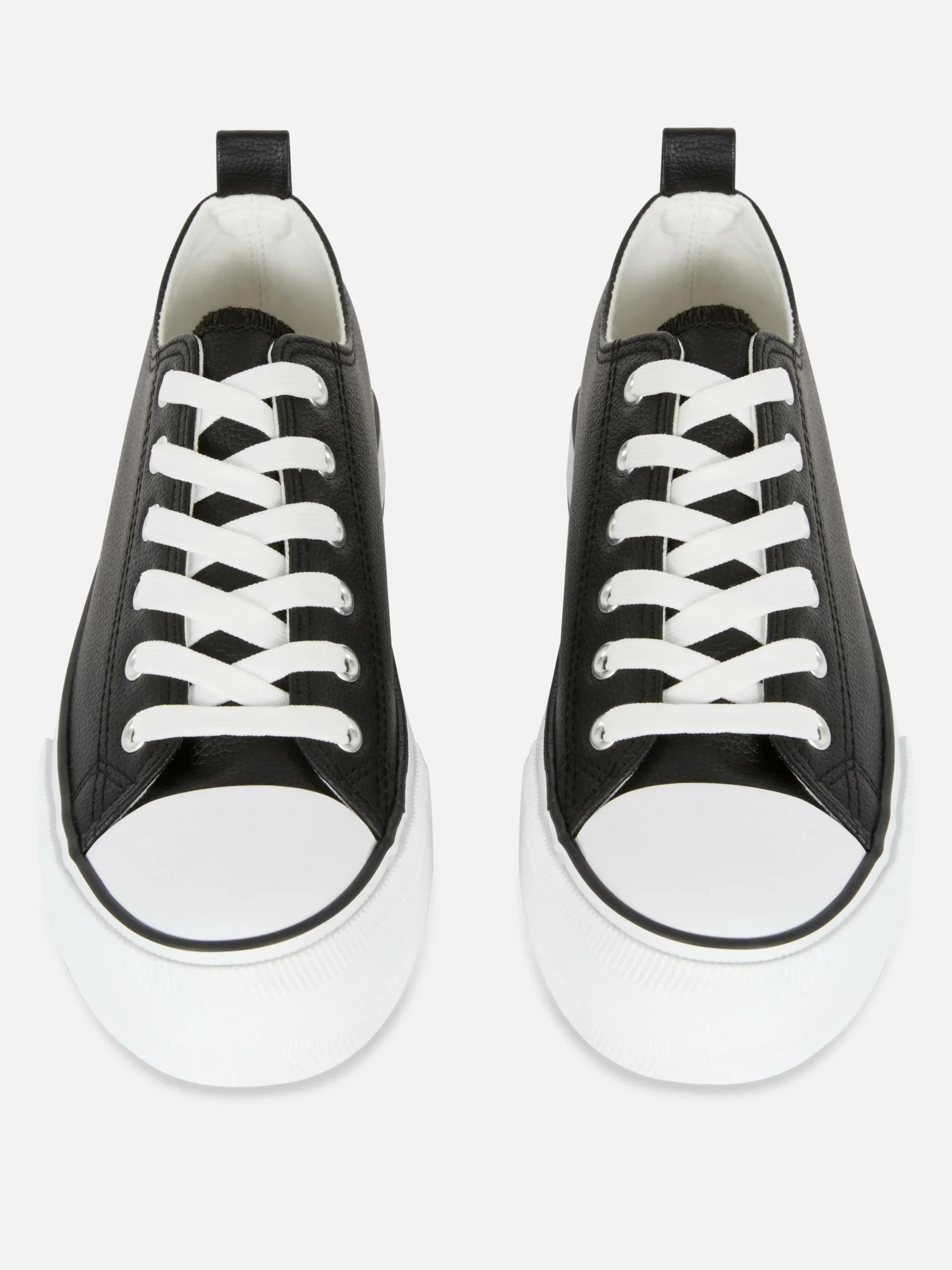 Imitatieleren Lage Sneakers Met Plateauzool