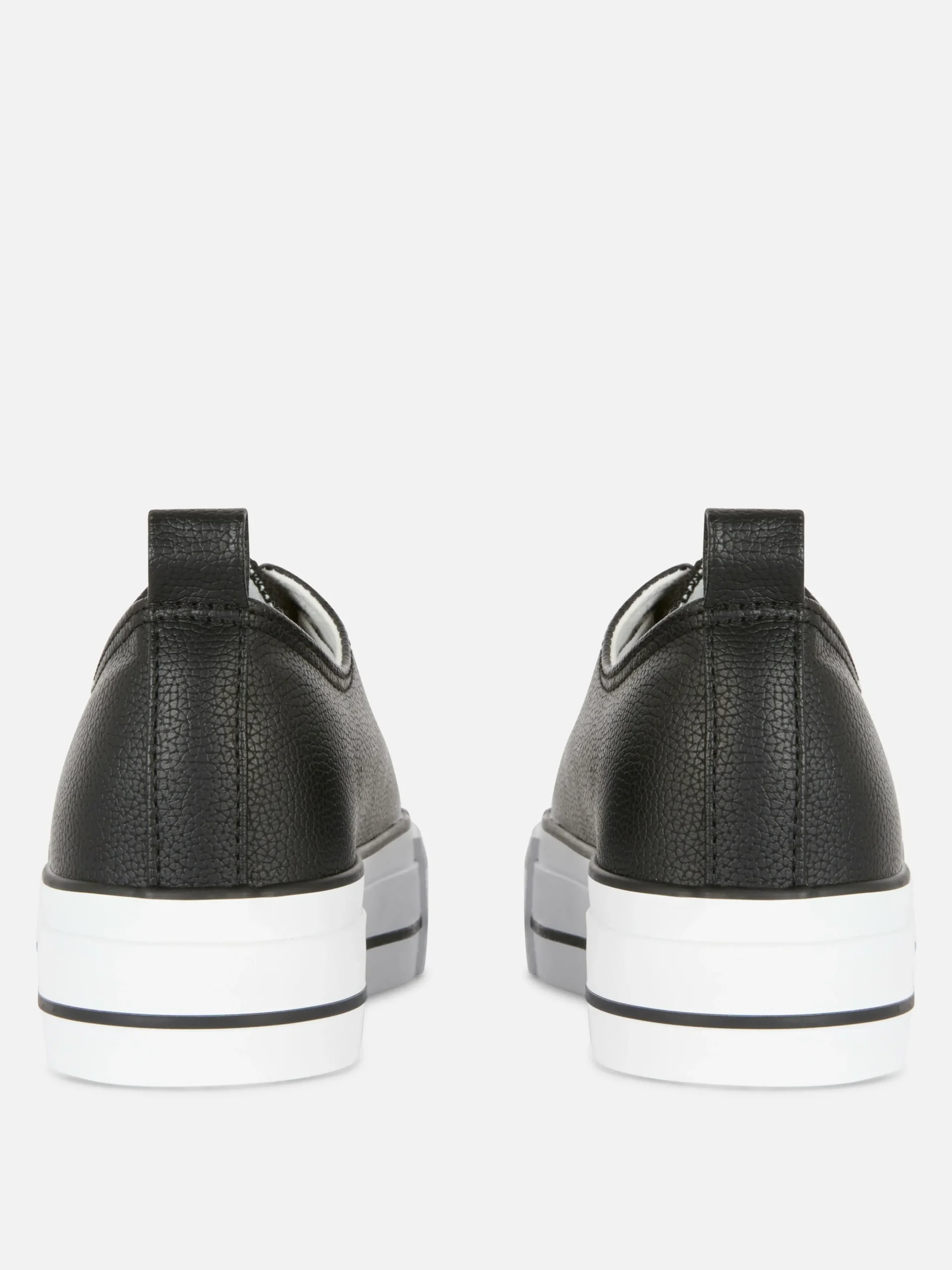 Imitatieleren Lage Sneakers Met Plateauzool