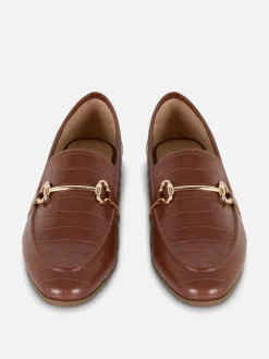Imitatieleren Loafers Met Paardenbit
