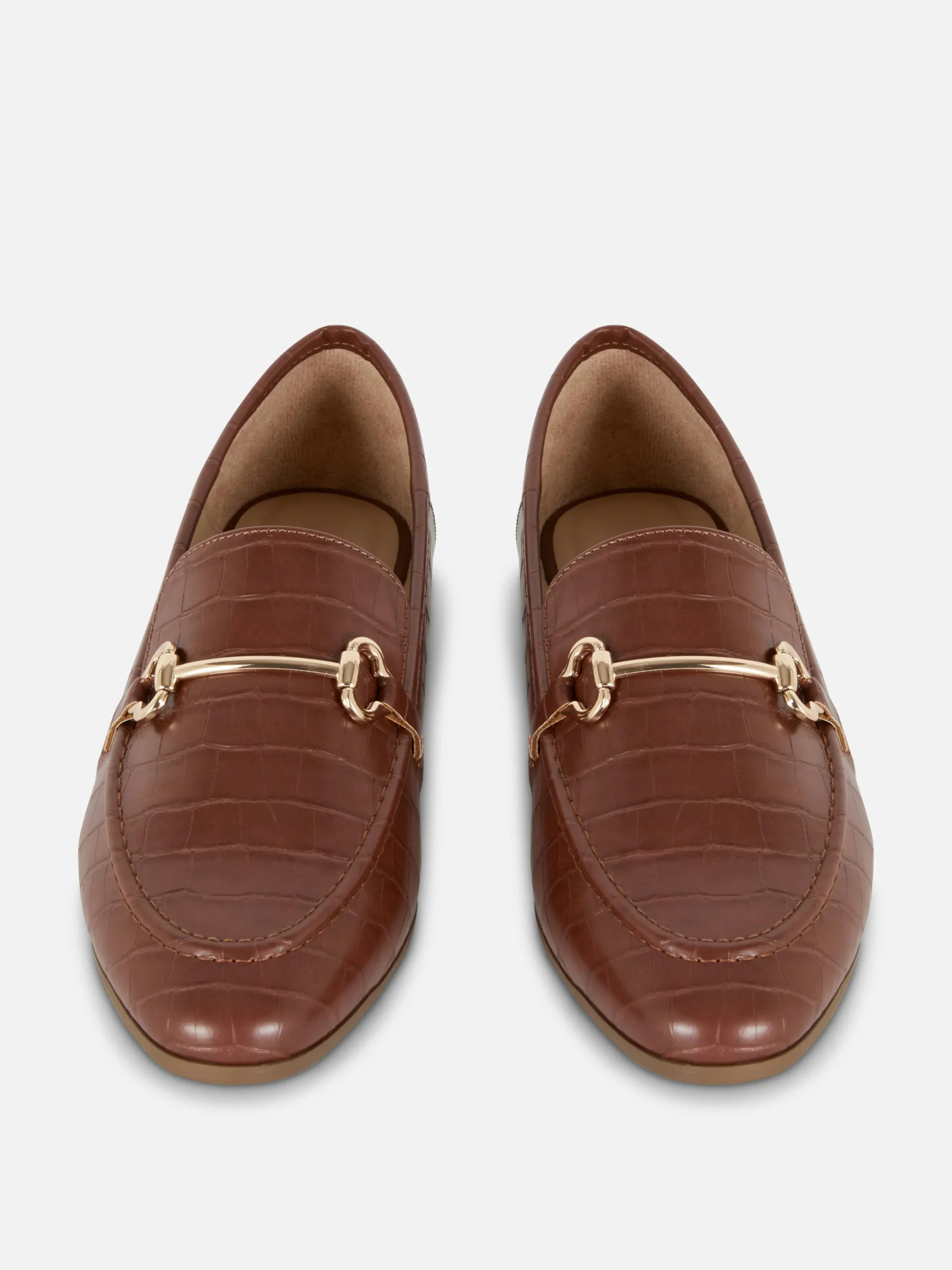 Imitatieleren Loafers Met Paardenbit