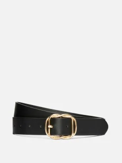 Imitatieleren Riem Met Gedraaide Gesp