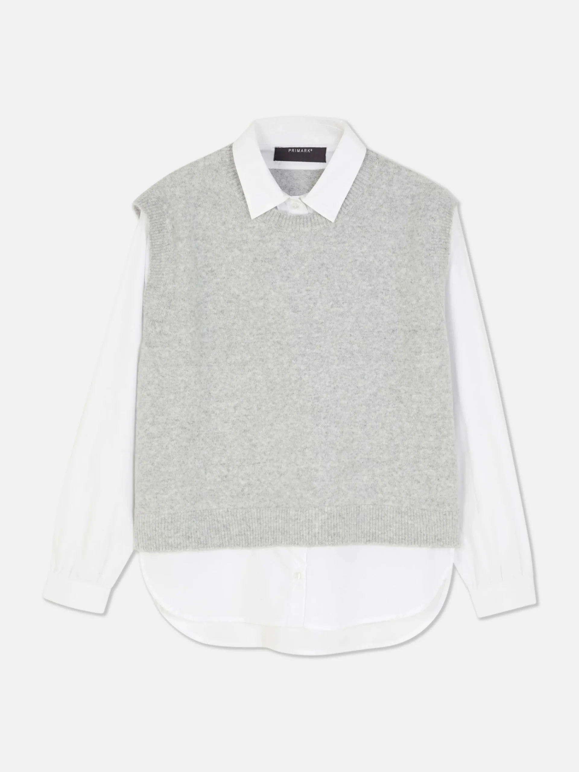 2-in-1 Gelaagd Overhemdvest