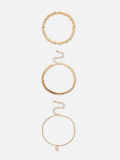 Infinity-enkelbandjes Met Initiaal, Set Van 3