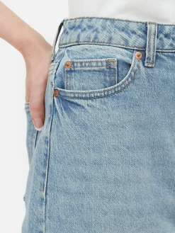 Jeans Met Rechte Pijpen En Korte Zoom