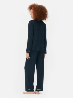 Jersey Boyfriend-pyjamaset Met Lange Mouwen