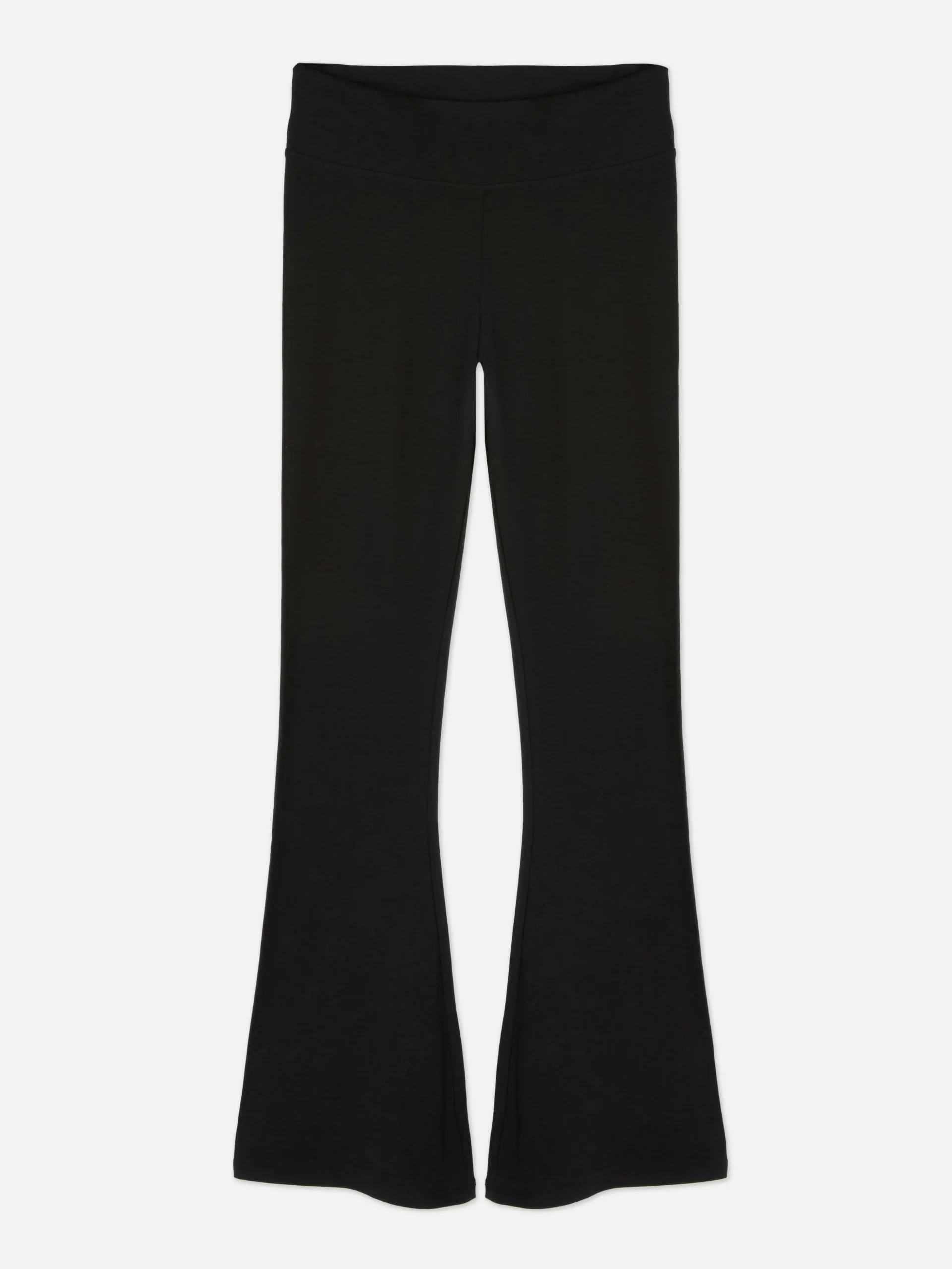 Jersey Legging Met Hoge Taille En Wijde Pijpen