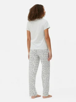Jersey Pyjama Met Print En Korte Mouwen