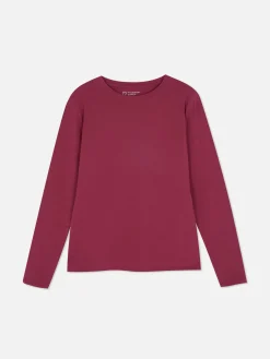 Jersey Top Met Stretch En Lange Mouwen