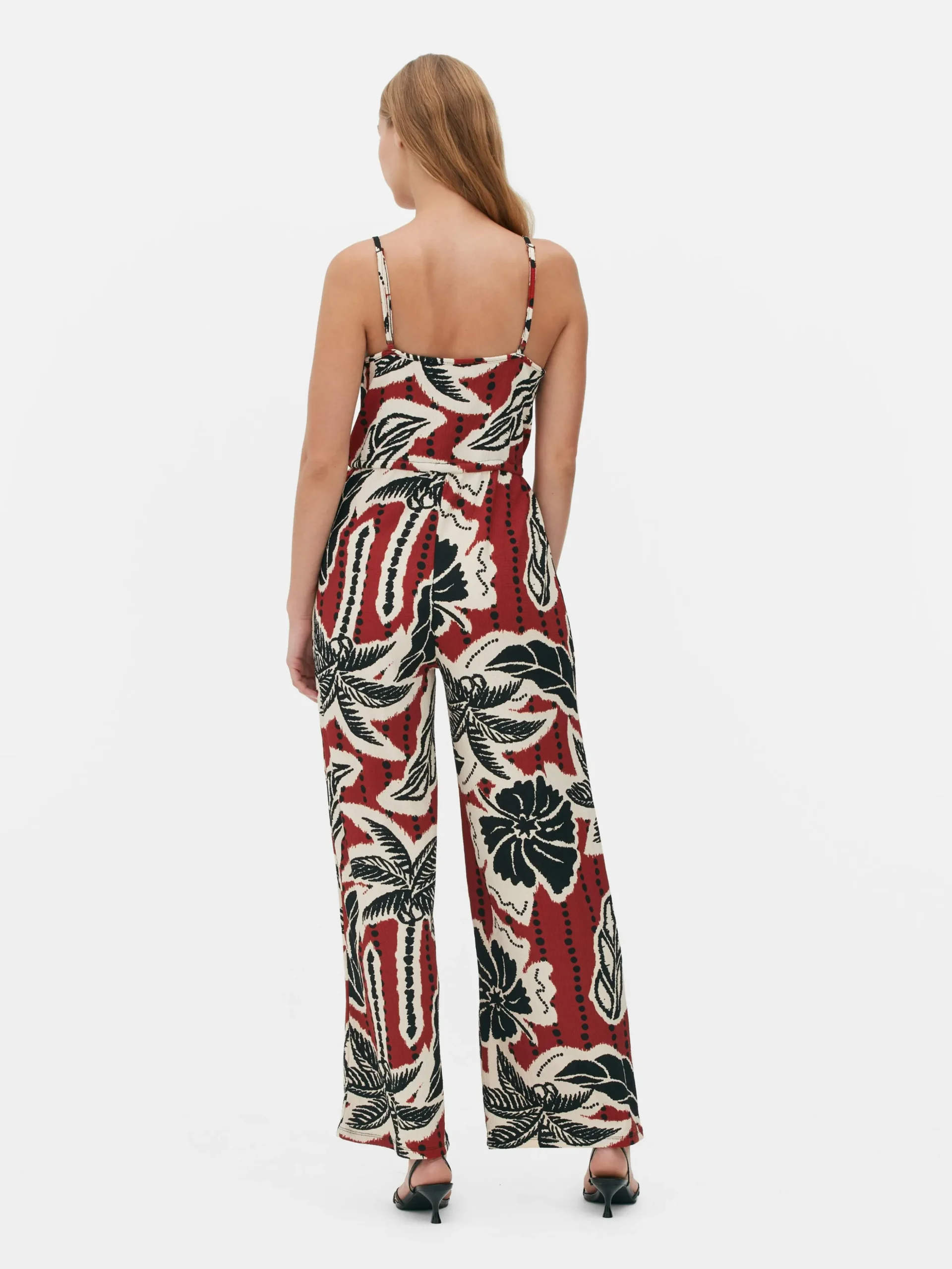 Jumpsuit Met Strikceintuur En Crêpetextuur