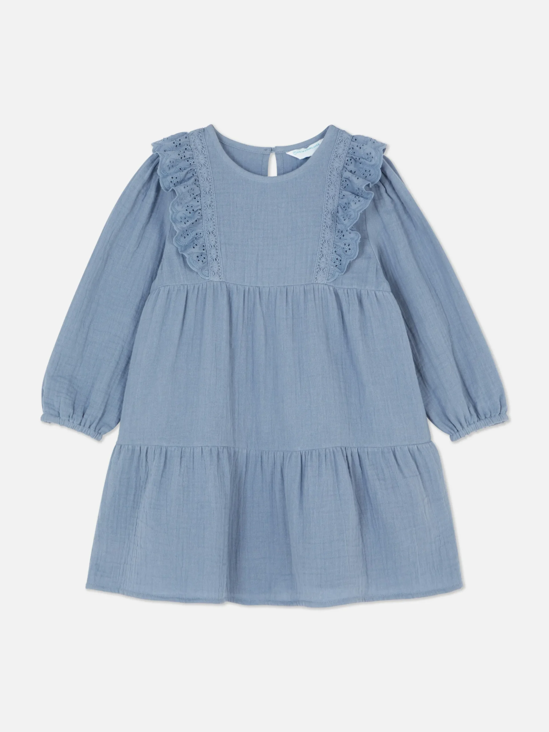 Jurk Met Broderie Anglaise En Stroken