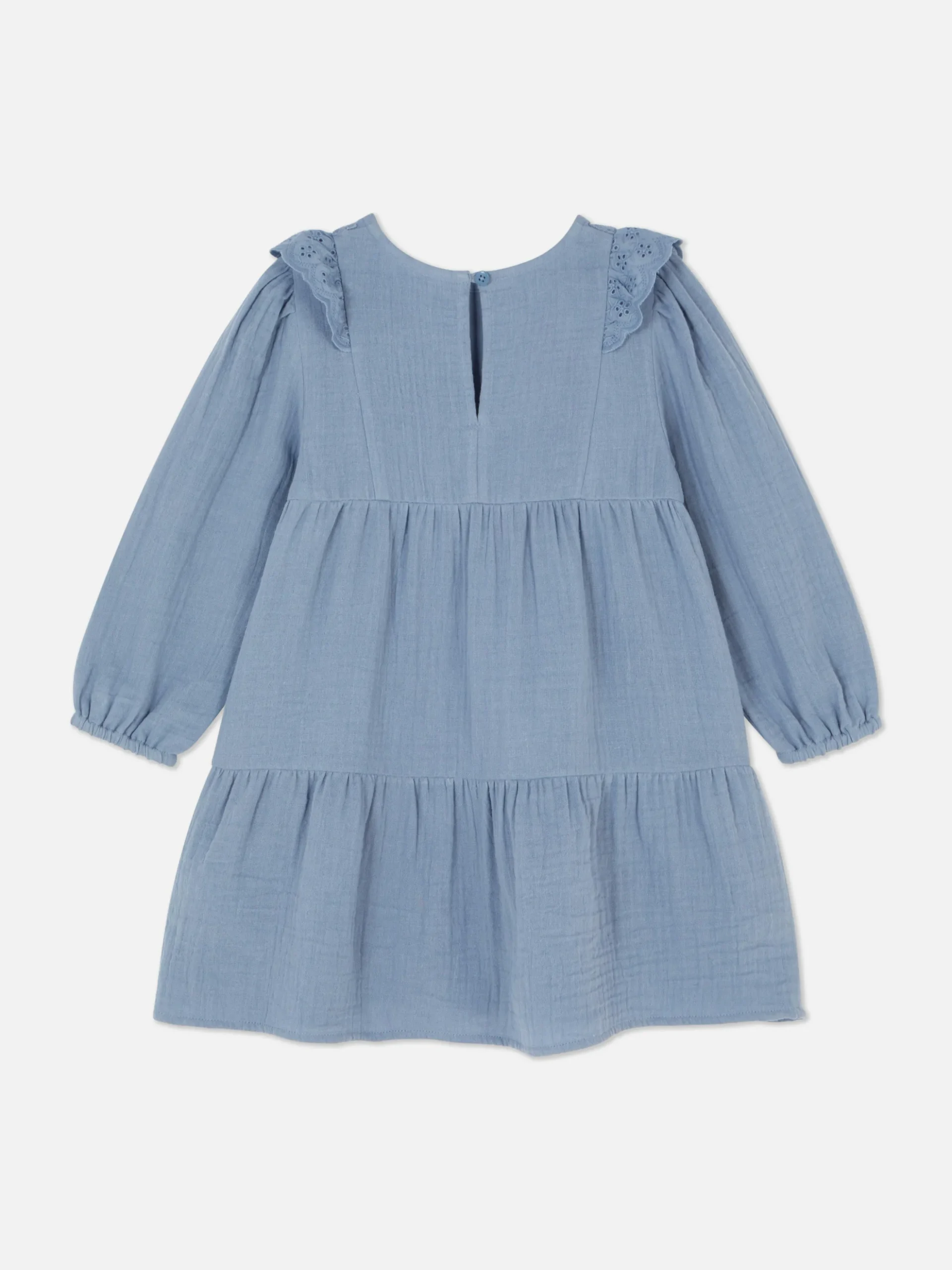 Jurk Met Broderie Anglaise En Stroken